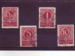 PORTO-NUMBERS-SHORT SET-NDH-CROATIA-1941 - Portomarken