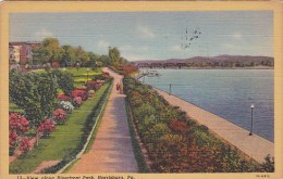 Pennsylvania Harrisburg View Along Riverfront Park 1945 - Harrisburg