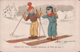 CHEVAL  ILLUSTRATEUR  FANTAISIE  SKI - Cheval