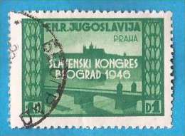 1946  JUGOSLAVIJA Slav Congress PANSLAWISCHER KONGRESS PRAHA PONTE HRADSCHIN PRAG  USED - Gebraucht