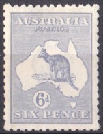 Australia 1915 Kangaroo 6d Blue 3rd Wmk MH - Ongebruikt