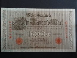 1910 N - 21 Avril 1910 - Billet 1000 Mark - Allemagne - Série N : N° 2104351 N - ReichsBanknote Deutschland Germany - 1.000 Mark