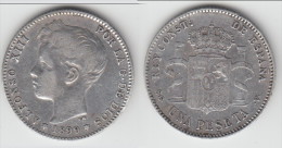 **** ESPAGNE - SPAIN - 1 PESETA 1899 ALFONSO XIII - ARGENT - SILVER **** EN ACHAT IMMEDIAT - First Minting