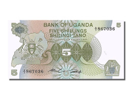 Billet, Uganda, 5 Shillings, 1982, NEUF - Ouganda