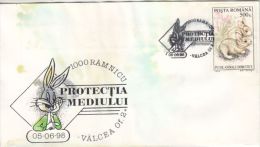 RABBITS, BUGS BUNNY, ENVIRONEMENT PROTECTION, SPECIAL COVER, 1998, ROMANIA - Rabbits