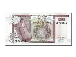 Billet, Burundi, 50 Francs, 2005, KM:36e, NEUF - Burundi