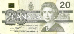 BILLETE DE CANADA DE 20 DOLARES DEL AÑO 1991  (BANKNOTE) - Kanada