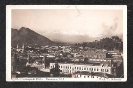 CHILE  No.27 Santiago De Chile Panorama No.1foto Th Schenck Light Crease + Tear To Bottom ! - Chili