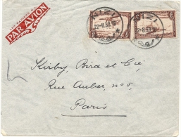 LETTRE PAR AVION DE NIZI   POUR PARIS - Covers & Documents