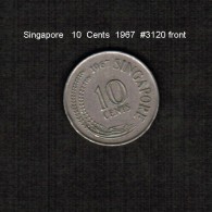 SINGAPORE     10  CENTS  1967  (KM # 3) - Singapore