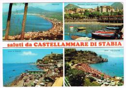 M579 Saluti Da Castellammare Di Stabia - Panorama - Banchina - Villa Comunale - Bagni Di Pozzano / Viaggiata 1976 - Castellammare Di Stabia