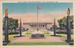 Indiana Indianapolis Public Library From War Memorial Plaza - Indianapolis