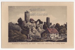 GERMANY AK Kohren (Sachsen) Um 1837, Nach Einer Zeichnung Von Ludwig Richter- 1910s Vintage Hand Colored Postcard [6673] - Kohren-Sahlis