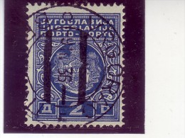 COAT OF ARMS-PORTO-2 DIN-POSTMARK-VRGORAC-CROATIA-YUGOSLAVIA-1931 - Strafport