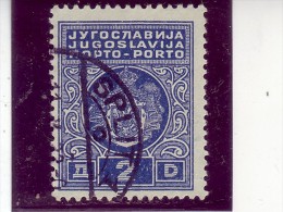 COAT OF ARMS-PORTO-1 DIN-POSTMARK-SPLIT-CROATIA-YUGOSLAVIA-1931 - Portomarken