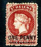 719 )  St.Helena Sc#8  Mint*no Gum Type C 17.5mm  Offers Welcome - Saint Helena Island