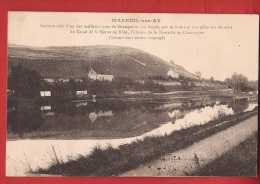 AF-019 Mareuil-sur-Ay , Canal De La Marne Au Rhin, Effet Bouteille De Champagne. Circulé Sous Enveloppe - Mareuil-sur-Ay