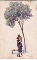 ARTE MODERNA ITALIA BELLA DONNA ILLUSTRATORI:BOMPARD,Nr.5 81-3,Coppia In Amore E Baci , CARTOLINA 1921 - Bompard, S.