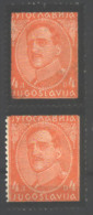 YUGOSLAVIA - JUGOSLAVIA -  ERROR OVPT In Pair - MURDER KING ALEXANDAR  - **MNH - 1934 - Unused Stamps