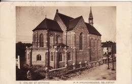 SELESTAT-SCHLETTSTADT (Bas-Rhin) Eglise Saint-Antoine P.P. Franciscains - VOIR 2 SCANS - - Selestat