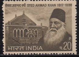 India MNH 1973, Syed Ahmad Khan. Social Reformer, Educationalist - Neufs