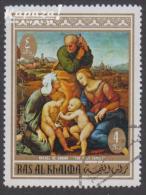 1970 - RAS AL-KHAIMAH - Y&T 65G [Raffaello Santi (1483-1520) = The Holy Family] - Ra's Al-Chaima