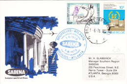 First Flight  Bruxelles Atlanta 1978 - SABENA -  Erstflug - 1er Vol - USA - Covers & Documents