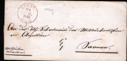 AUTRICHE - LETTRE SANS CORRESPONDANCE AVEC CACHET DE STANZ EN ROUGE - 22 JUIL 1849 - ...-1850 Préphilatélie