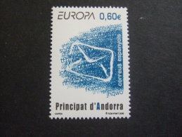 ANDORRA SPANISH   CEPT  2008    THE LETTER, LE LETTRE,    MNH **     (IS6402-060) - 2008