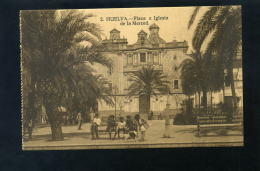 T1369 CARTOLINA TARJETA POSTAL SPAGNA HUELVA PLAZA E IGLESIA DE LA MERCED FP. NV. - Huelva