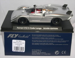 - FLY - Voiture De Circuit  FERRARI 512 S Coda Lunga édition Silver- 1/32° -  Réf 88118 - - Circuits Automobiles