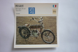 Transports - Sports Moto - Carte Fiche Technique Moto ( Peugeot Moto Legere 350-paris-nice - Tourisme -1914 - Motorcycle Sport