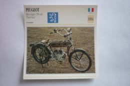 Transports - Sports Moto - Carte Fiche Technique Moto ( Peugeot Moto Legere 350-paris-nice - Tourisme -1914 - Motociclismo