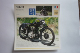 Transports - Sports Moto - Carte Fiche Technique Moto ( Peugeot 500 Grand Prix - Course -1923 ( Description Au Dos - Motorcycle Sport