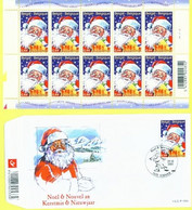 2005- 10 TIMBRES PERE NOEL P1111 Et 1 FDC NOEL NISMES - 2001-2010