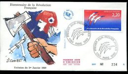 FDC 1/01/89 : Bicentenaire De La Révolution Française - French Revolution