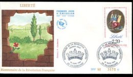 FDC 18/03/89 :Bicentenaire De La Révolution " La Liberté" - Franse Revolutie