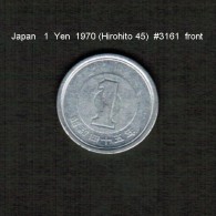 JAPAN    1  YEN  1970  (HIROHITO 45---SHOWA PERIOD)  (Y # 74) - Japón