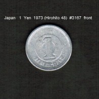JAPAN    1  YEN  1973  (HIROHITO 48---SHOWA PERIOD)  (Y # 74) - Japon