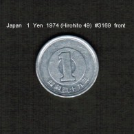 JAPAN    1  YEN  1974  (HIROHITO 49---SHOWA PERIOD)  (Y # 74) - Japan