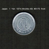 JAPAN    1  YEN  1974  (HIROHITO 49---SHOWA PERIOD)  (Y # 74) - Japon