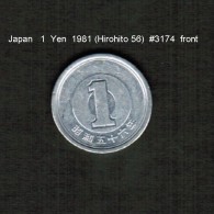 JAPAN    1  YEN  1981  (HIROHITO 56---SHOWA PERIOD)  (Y # 74) - Japan