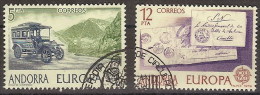 Andorra U 125/26 (o) Primer Día. Europa 1979 - Used Stamps