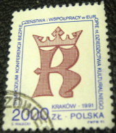 Poland 1991 Conference For Security And Cooperation 2000zl - Used - Gebraucht