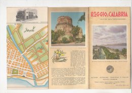 B0995 - Brochure Illustrata REGGIO DI CALABRIA Ed.Saigà 1955/PIANTA/LIDO - Turismo, Viaggi