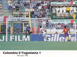 Cartolina Con Francobollo Sierra Leone Italia 1990 - Colombia-Yugoslavia 0-1 - 1990 – Italien