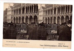 356D)- BELGIQUE - BRUXELLES - STEREO - LE MARCHE AUX OISEAUX - Markets