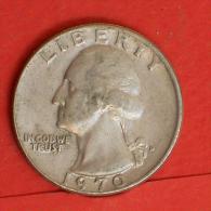 USA  25  CENTS  1970 D   KM# 165a  -    (Nº03727) - 1932-1998: Washington