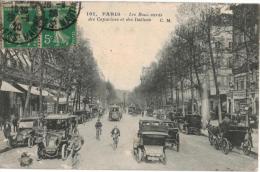 Carte Postale Ancienne : Les Boulevards Des Capucines Et Des Italiens - Arrondissement: 02