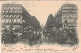 Carte Postale Ancienne : Le Boulevard Des Italiens - Arrondissement: 02